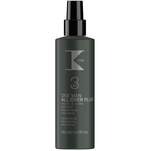 K-timeONE MAN Дисціплінуючий флюїд для волосся і бороди 3 в 1,150 ml