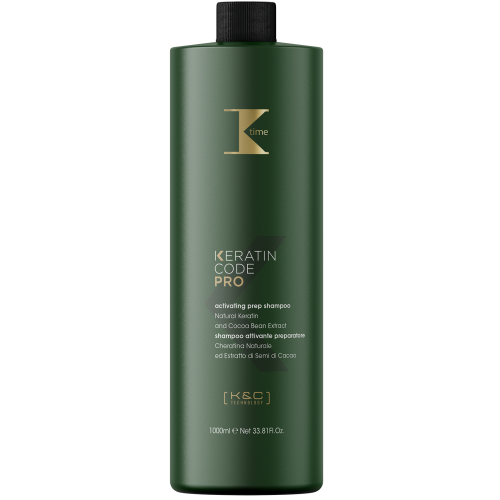 K-timeKERATIN CODE  Активуючий підготовчий шампунь Крок1,1000 ml
