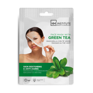 IDC INSTITUTE Тканинна маска для обличчя з екстрактом зеленого чаю Green Tea
