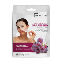 IDC INSTITUTE Тканинна маска для обличчя з екстрактом виноградних кісточок Grapeseed
