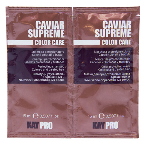KayPro Caviar Шампунь+Маска з ікрою для фарбованого волосся 15+15мл