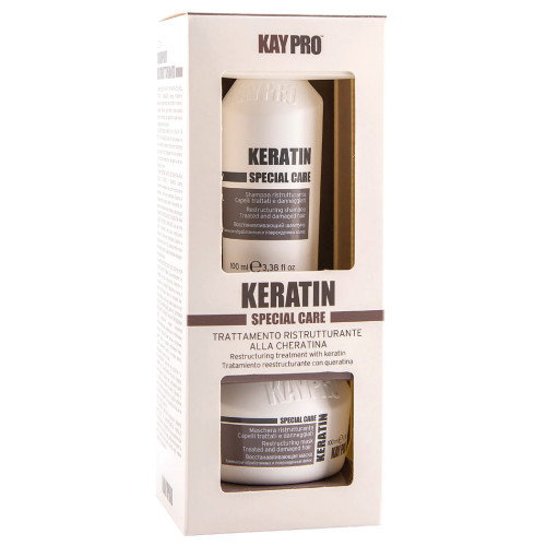 KayPro Keratin Набір Шампунь 100мл + Маска 100мл