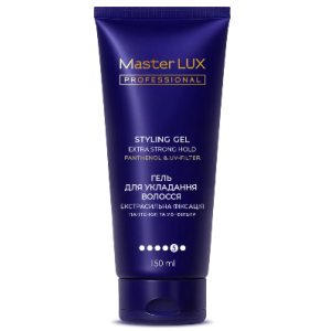 Гель для укладання волосся екстрасильна фіксація Master LUX professional 150 ml
