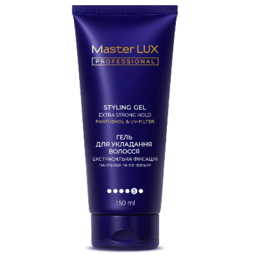 Гель для укладання волосся екстрасильна фіксація Master LUX professional 150 ml