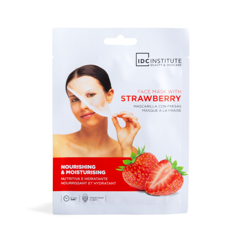 IDC INSTITUTE Тканинна маска для обличчя з екстрактом полуниці Strawberry