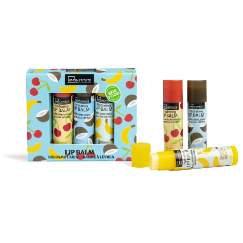 IDC INSTITUTE Набір бальзамів для губ Skin Food Trio