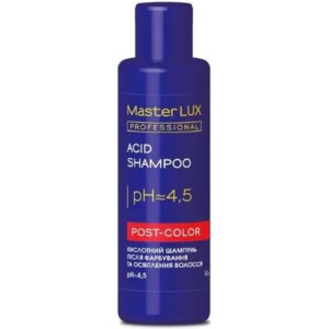 Кислотний шампунь  після фарбування та освітлення волосся Master LUX professional 100мл