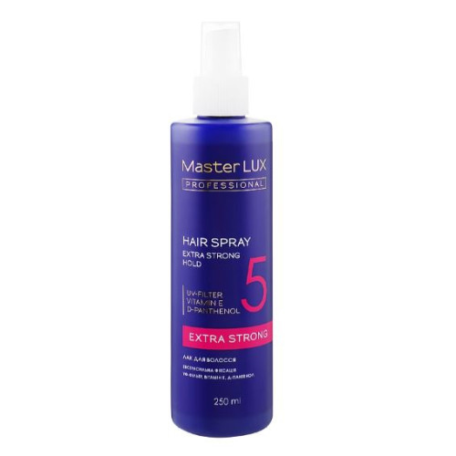 Лак для волосся екстрасильна фіксація Master LUX professional 250 мл