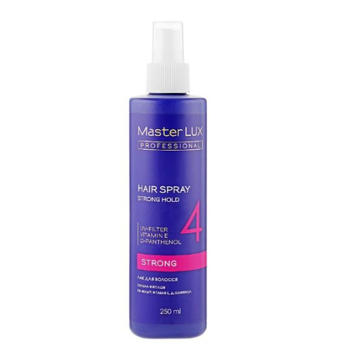 Лак для волосся 4 сильна фіксація Master LUX professional 250 мл